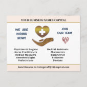 Nu het Huren van Hulp Gezochte Werknemer Personali Briefkaart (Voorkant)