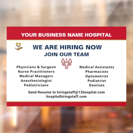 Nu het Huren van Hulp Gezochte Werknemer personali Raamsticker (Vel 2)