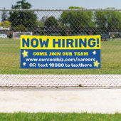 Nu het huren van hulp wilde zich bij ons teamwerkn spandoek (Insitu)