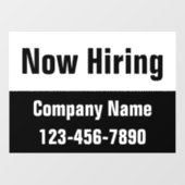 Nu het Huren van Zwart Witte Onderneming het Aanta Raamsticker (Vel)