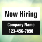 Nu het Huren van Zwart Witte Onderneming het Aanta Raamsticker (Vel 3)