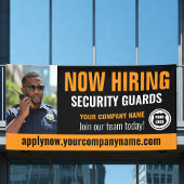 Nu het inhuren van Security Guard Job Logo Photo S Spandoek