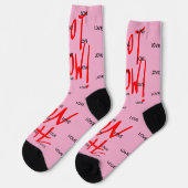 NU HET PINK met LIEFDE Sokken (Links)
