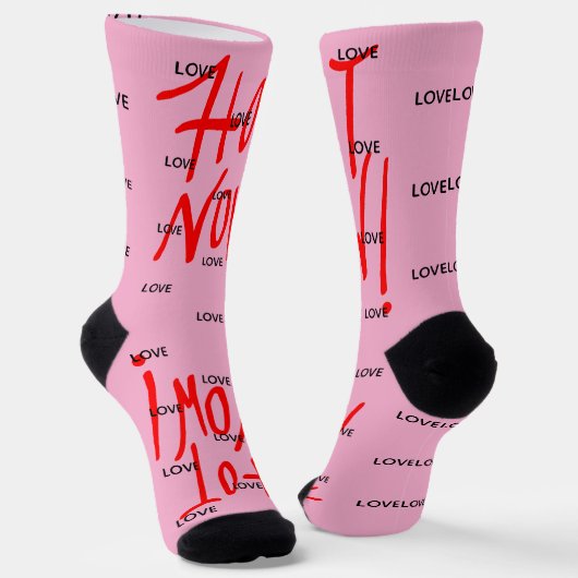 NU HET PINK met LIEFDE Sokken (Gebogen)