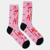 NU HET PINK met LIEFDE Sokken (Rechts)