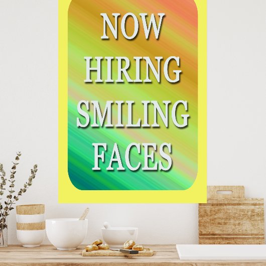 NU HET Poster VAN DE VERHUIZINGSMILING (Keuken)