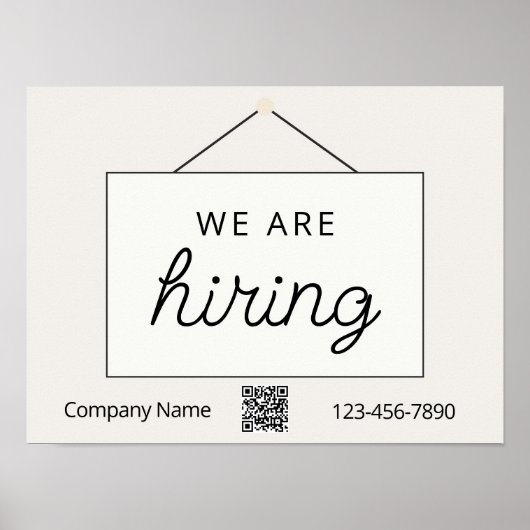 Nu het Teken van het Huren van het Venster, Minima Poster (Voorkant)