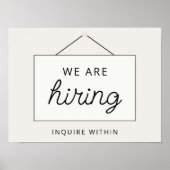 Nu het Teken van het Huren van het Venster, Minima Poster (Voorkant)