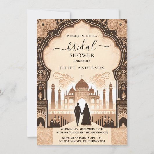 Nu Hindi Henna Mehndi Indiase stijl Vrijgezellenfe Kaart (Voorkant)