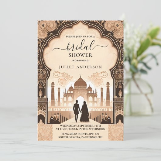 Nu Hindi Henna Mehndi Indiase stijl Vrijgezellenfe Kaart (Staand voorkant)