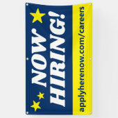 Nu hulp in dienst nemen wilde je bij ons team werk spandoek (Verticaal)