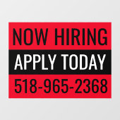 Nu Huren Bord Aangepaste Winkel Ruit Herbruikbare  Raamsticker (Vel)