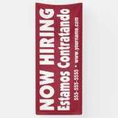 Nu huren/Estamos Contratando Spaanse banner (Verticaal)