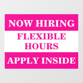 Nu Huren Help Gezocht Zakelijk Werknemer Huren Per Raamsticker (Vel)