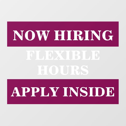 Nu Huren Help Gezocht Zakelijk Werknemer Huren Per Raamsticker (Vel)