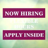 Nu Huren Help Gezocht Zakelijk Werknemer Huren Per Raamsticker (Vel 3)