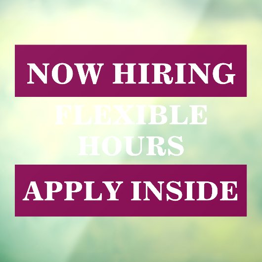 Nu Huren Help Gezocht Zakelijk Werknemer Huren Per Raamsticker (Vel 3)