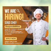 Nu huren Souschef Restaurant aanpassen Raamsticker (Vel 3)