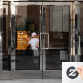 Nu huren Souschef Restaurant aanpassen Raamsticker (Kantoordeur)