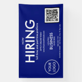 Nu huren van moderne Blue Business Logo QR-code Spandoek (Verticaal)