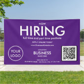 Nu huren van moderne Paarse zakelijke Logo QR-code Spandoek (Buitenkant)