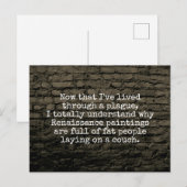 Nu ik door een plaaggrap heb geleefd briefkaart (Voorkant / Achterkant)