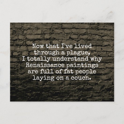 Nu ik door een plaaggrap heb geleefd briefkaart (Voorkant)