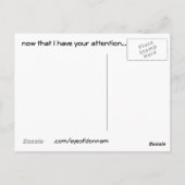 Nu ik je aandacht heb... briefkaart (Achterkant)