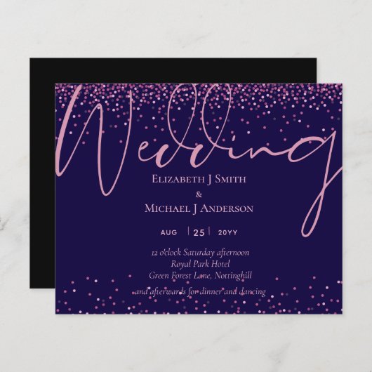 Nu in de aanbieding! Budget Huwelijksuitnodigingen (Voorkant / Achterkant)