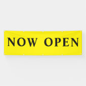 Nu in de uitverkoop Open Geel 8f Spandoek (Horizontaal)