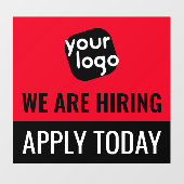 Nu in dienst Bewerbung heute nog Bedrijfsmerk Aang Raamsticker (Vel)