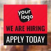 Nu in dienst Bewerbung heute nog bedrijfsmerklogo Raamsticker (Vel 2)