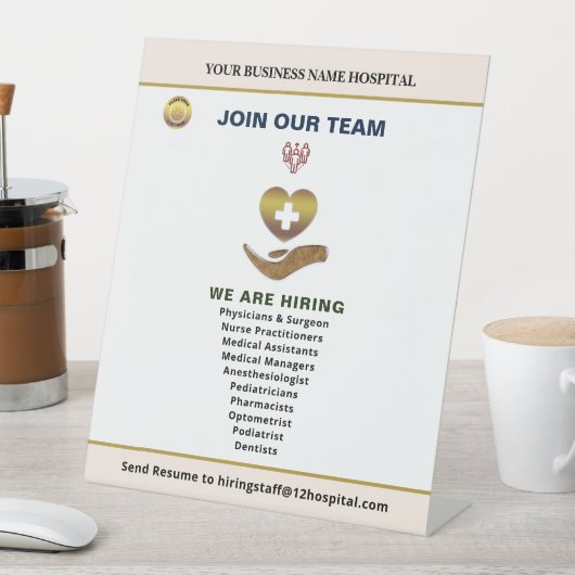 Nu inhuren Hulp Gezocht Medewerkers Logo personali Reclamebord Met Voetstuk (Insitu)