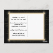 Nu inhuren neon teken op baksteen briefkaart (Achterkant)