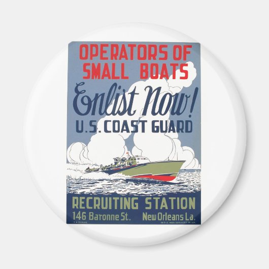 Nu inschrijven! Amerikaanse kustwacht Magneet (Voorkant)