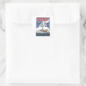 Nu inschrijven! Amerikaanse kustwacht Vierkante Sticker (Tas)