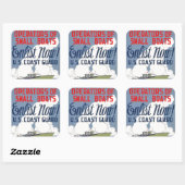 Nu inschrijven! Amerikaanse kustwacht Vierkante Sticker (Vel)