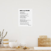Nu is alles wat we hebben Be Cadeau gedicht poster (Keuken)