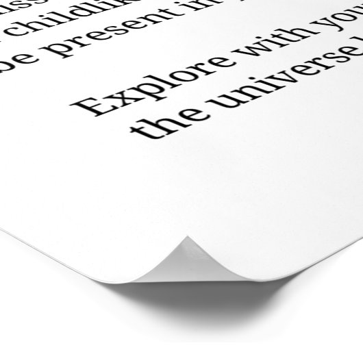 Nu is alles wat we hebben Be Cadeau gedicht poster (Hoek)