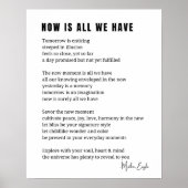 Nu is alles wat we hebben Be Cadeau gedicht poster (Voorkant)