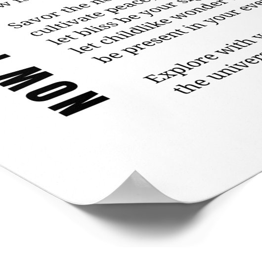 Nu is alles wat we hebben Be Cadeau gedicht poster (Hoek)