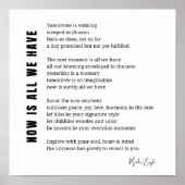 Nu is alles wat we hebben Be Cadeau gedicht poster (Voorkant)