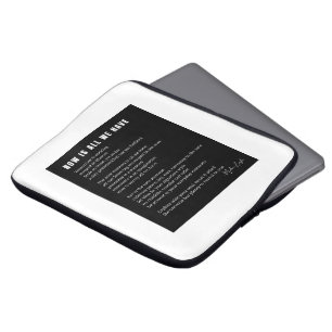 Nu is alles wat we hebben Be Cadeau gedicht poster Laptop Sleeve