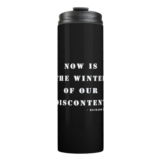 "Nu is de winter van onze ontevredenheid" Richard Thermosbeker (Voorkant)