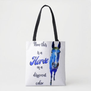 Nu Is Dit Een Paard Van Een Andere Kleur in Blauw Tote Bag