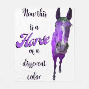 Nu Is Dit Een Paard Van Een Andere Kleur Paars Fleece Deken