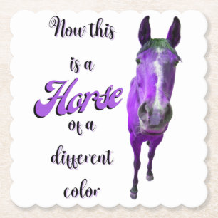 Nu Is Dit Een Paard Van Een Andere Kleur Paars Kartonnen Onderzetters
