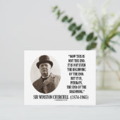 Nu is dit niet het eind (het Citaat van de Churchi Briefkaart (Staand voorkant)