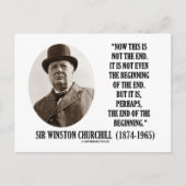 Nu is dit niet het eind (het Citaat van de Churchi Briefkaart (Voorkant)