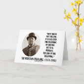 Nu is dit niet het eind (het Citaat van de Churchi Kaart (Gele Bloem)